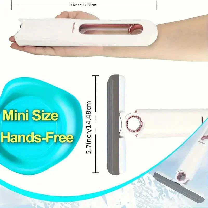 Mini Mop Sponge Mop Folding Home Cleaning Mops with Self-Squeezing DailySale
