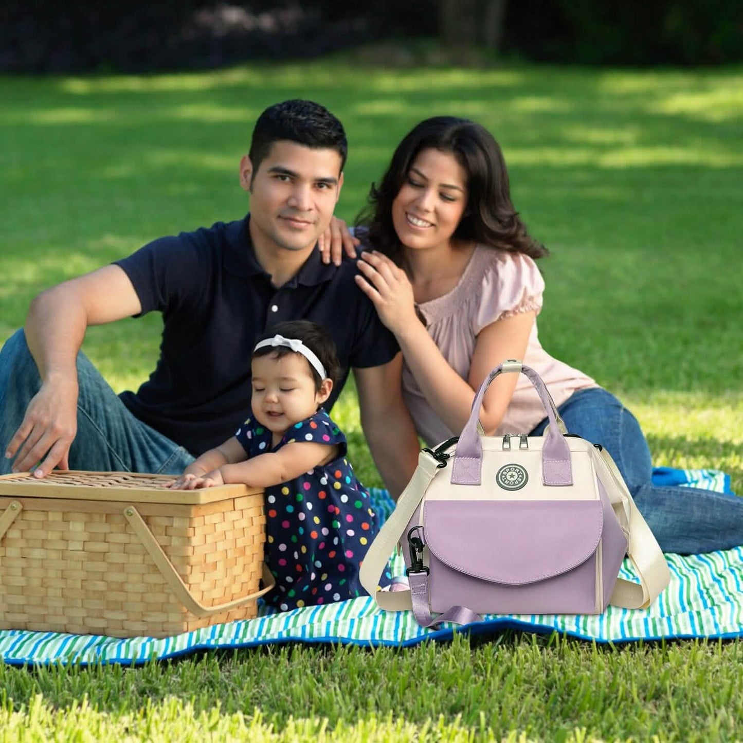 Multifunctional Diaper Changing Bag with 2 Insulated Pockets Commute Bag DailySale