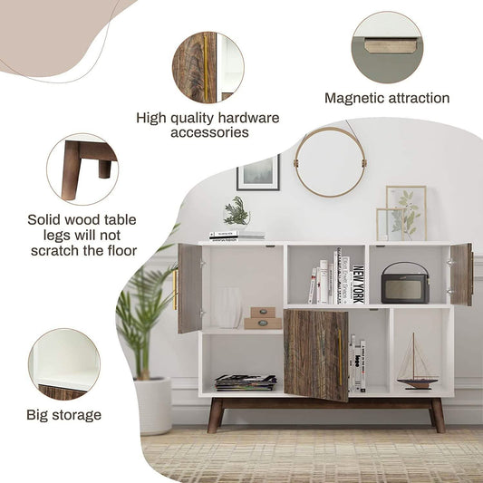 Multifunctional Storage Cabinet Modern Buffet or Kitchen Sideboard DailySale