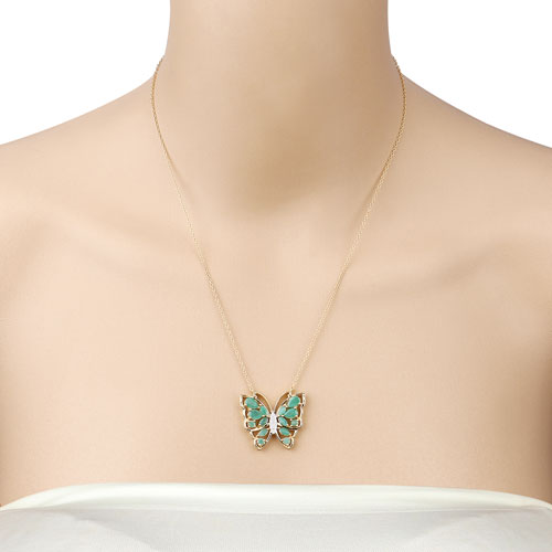 2.60 Carat Genuine Emerald and White Zircon .925 Sterling Silver Necklace Bids.com