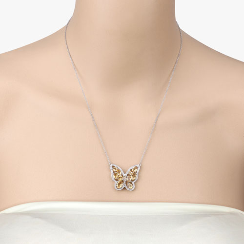 4.43 Carat Genuine Citrine .925 Sterling Silver Necklace Bids.com