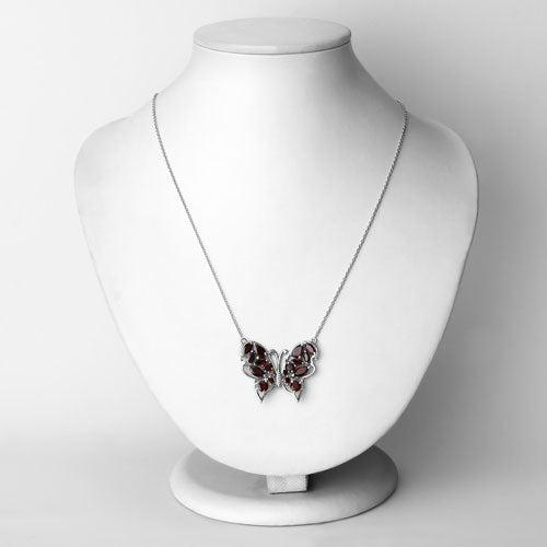 4.60 Carat Genuine Garnet .925 Sterling Silver Necklace Bids.com