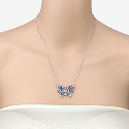 3.60 Carat Genuine Tanzanite and Swiss Blue Topaz .925 Sterling Silver Necklace Bids.com
