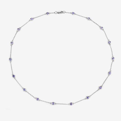 1.80 Carat Genuine Tanzanite .925 Sterling Silver Necklace Bids.com