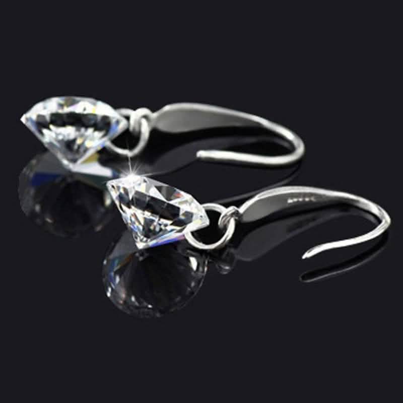 Naked Drill Swarovski Crystal Hook Earrings DailySale