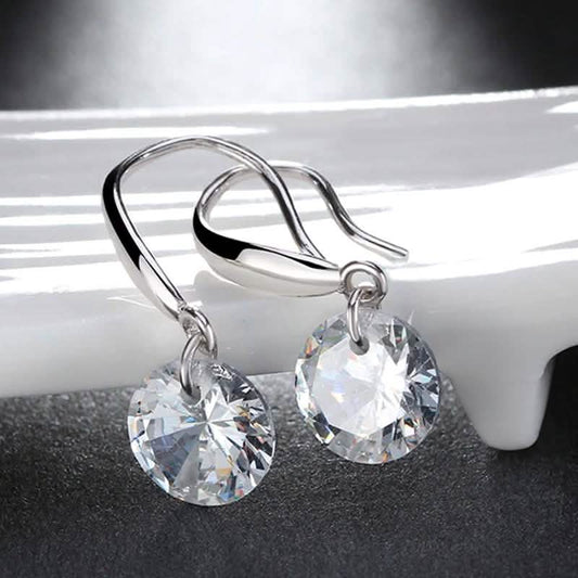 Naked Drill Swarovski Crystal Hook Earrings DailySale