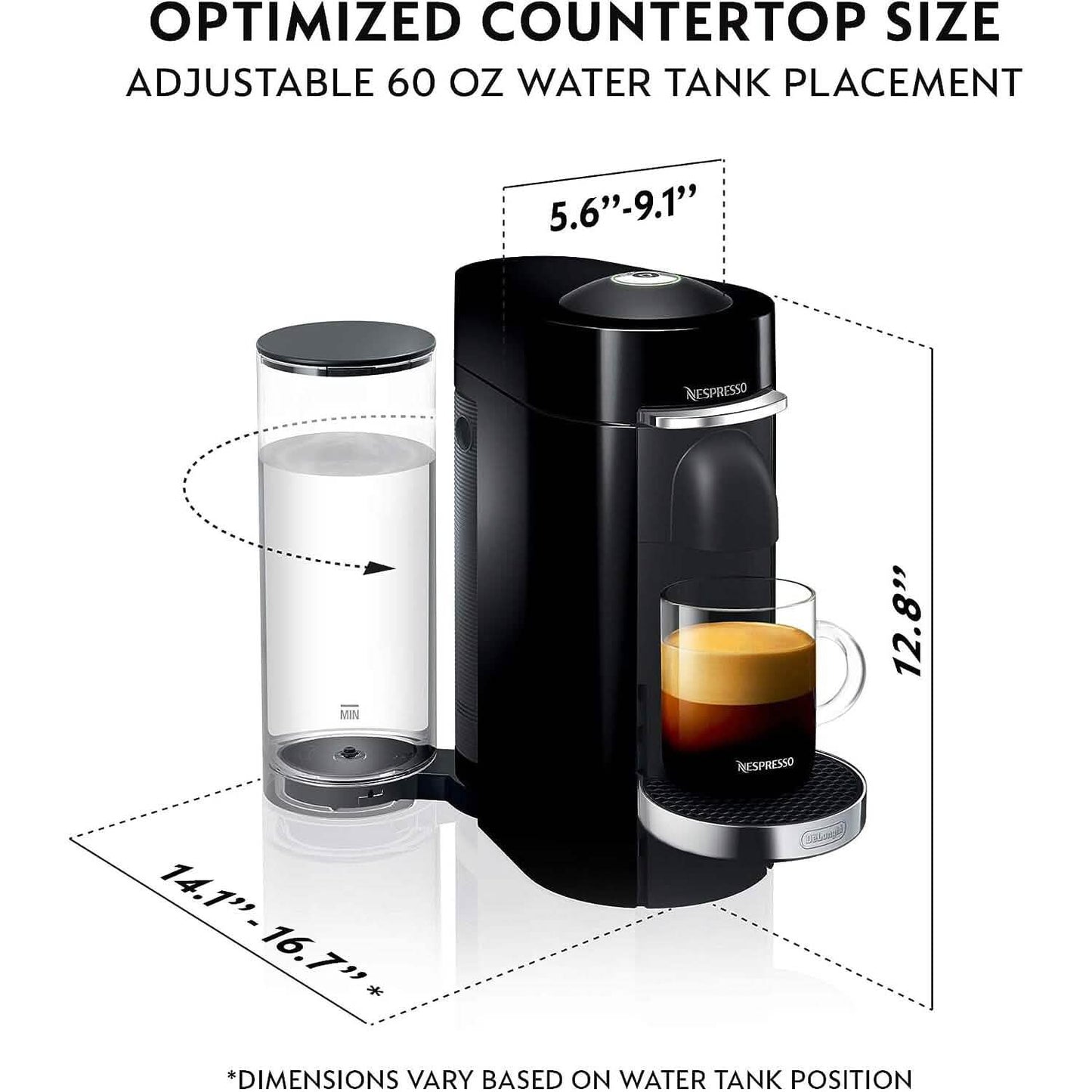 Nespresso VertuoPlus Deluxe Coffee and Espresso Machine (Refurbished) DailySale