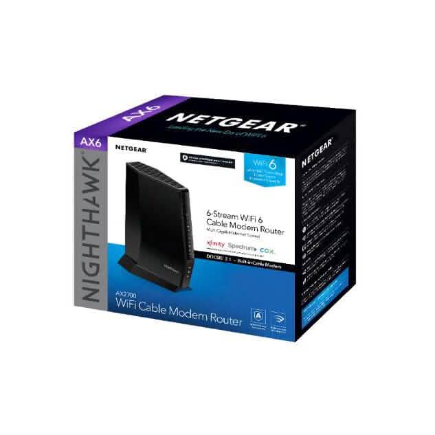 NETGEAR Nighthawk DOCSIS AX2700 3.1 2.7Gbps Two-in-One Cable Modem Router (CAX30-100NAS) (Refurbished) DailySale