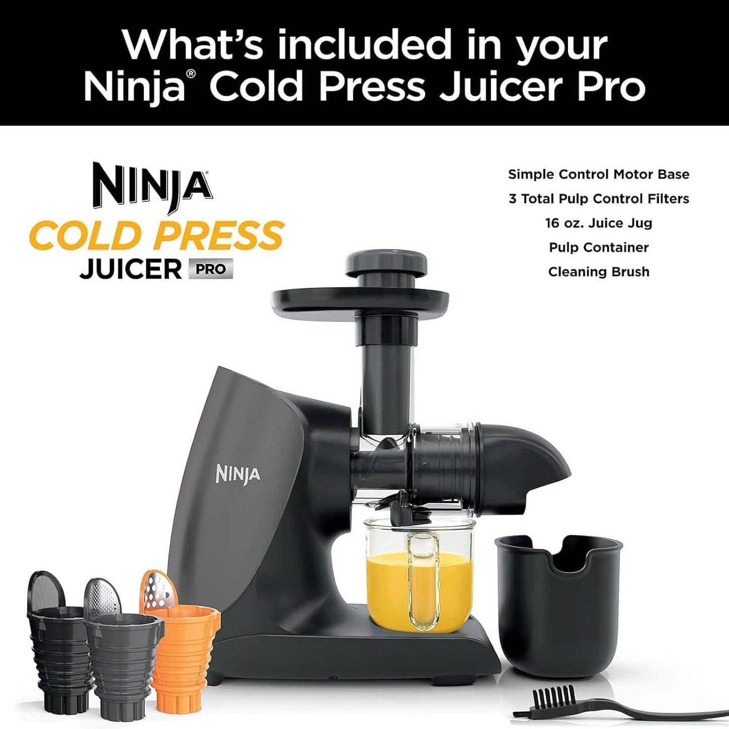 Ninja JC101 Cold Press Pro Juicer 1st Generation Graphite (Refurbished) DailySale