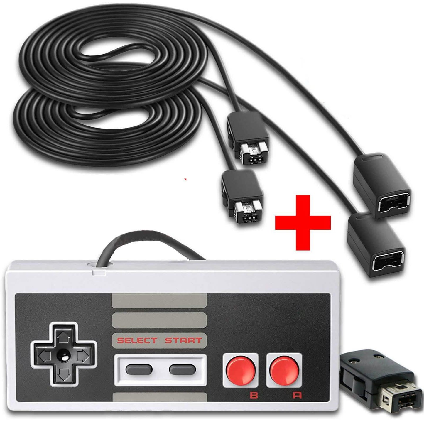 Nintendo NES Mini Classic Edition Game Controller with 2 Pieces 10ft Extension Cable DailySale