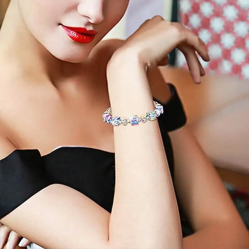 Northern Lights Artificial Crystal Bracelet 7"+ 2" Extension Chain DailySale
