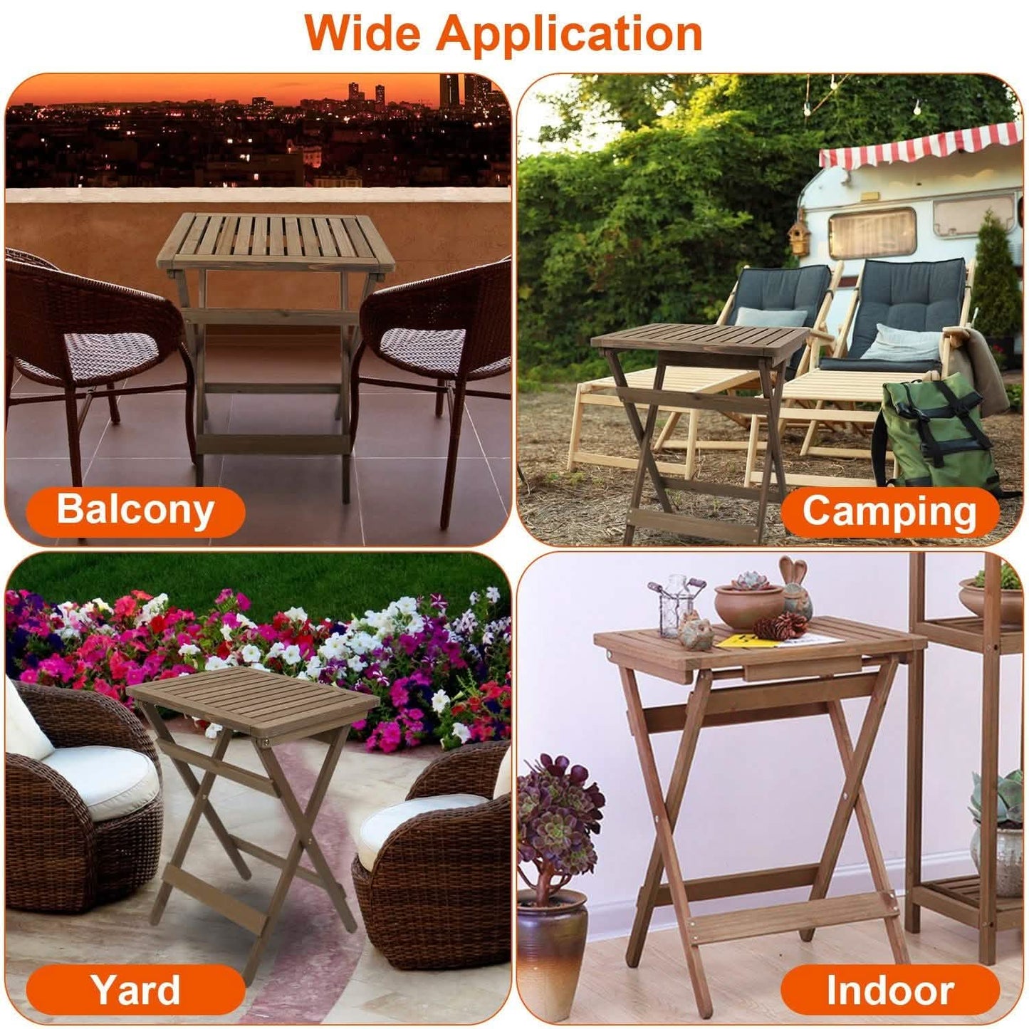 Outdoor Side Table Portable Folding Table DailySale