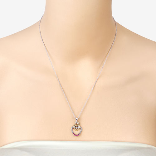 0.14 Carat Genuine Ruby .925 Sterling Silver Pendant Bids.com