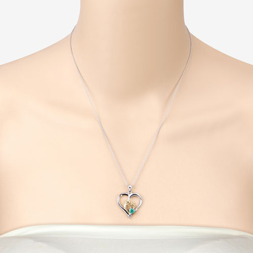 0.45 Carat Genuine Emerald .925 Sterling Silver Pendant Bids.com