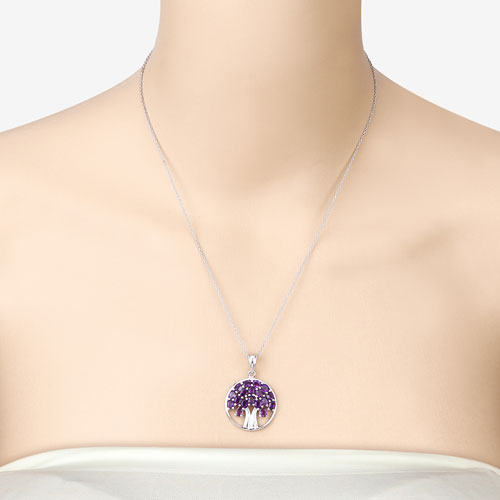 2.94 Carat Genuine Amethyst .925 Sterling Silver Pendant Bids.com