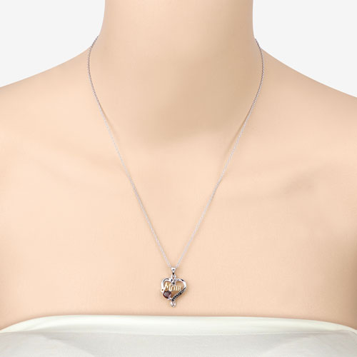 0.55 Carat Genuine Garnet and Black Spinel .925 Sterling Silver Pendant Bids.com