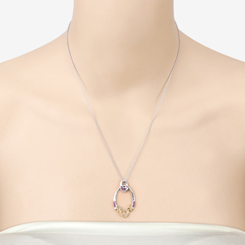 0.18 Carat Genuine Ruby .925 Sterling Silver Pendant Bids.com