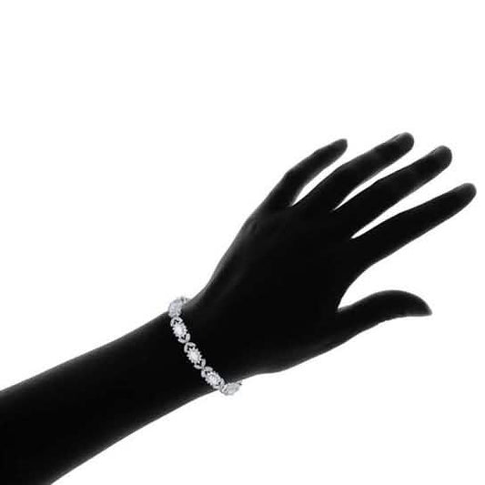 Peermont 18K White Gold Plated Fire Opal Butterfly Tennis Bracelet DailySale