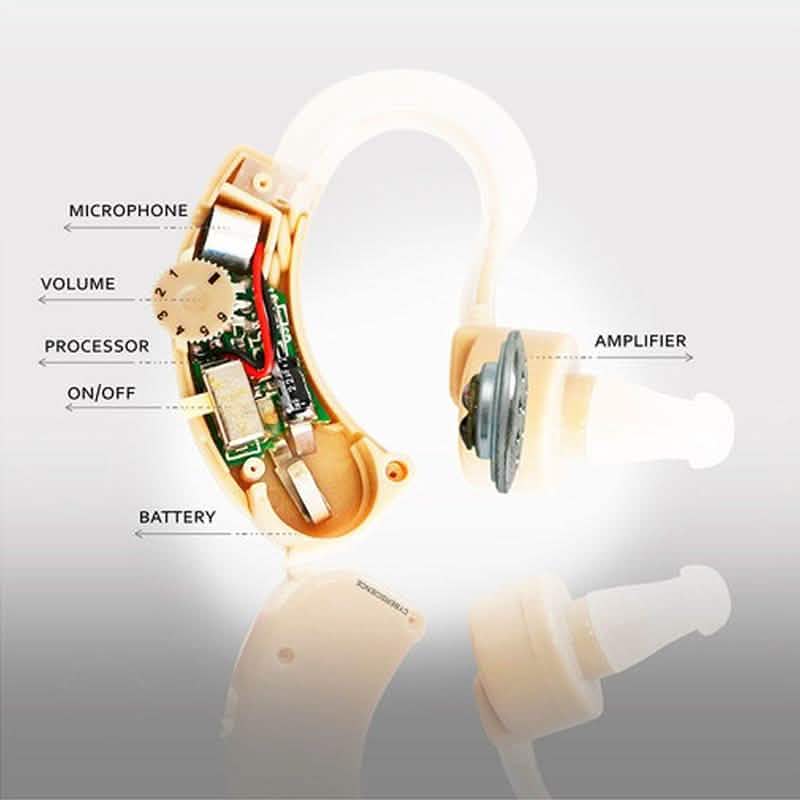 Personal Sound Amplifier Hearing Aid with Protective Case DailySale