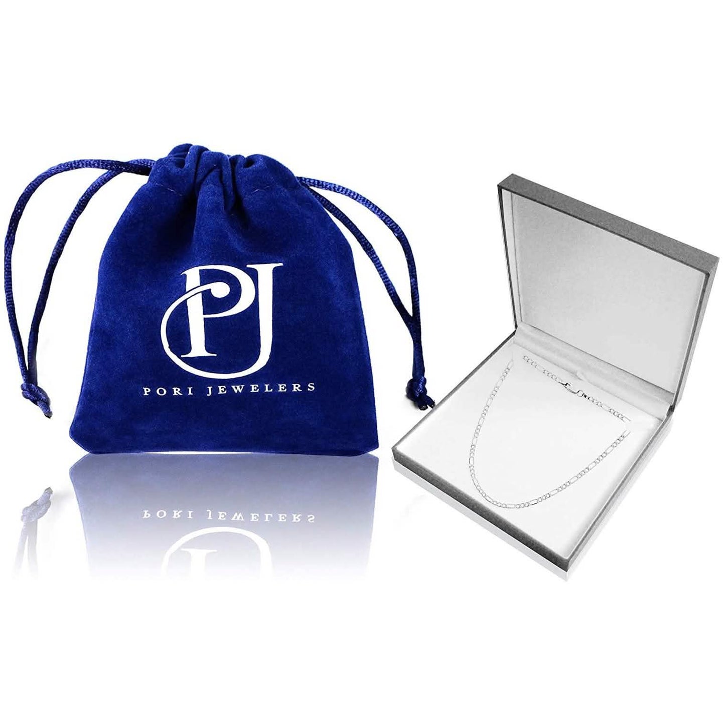 Pori Jewelers 925 Sterling Silver Figaro Chain Necklace DailySale