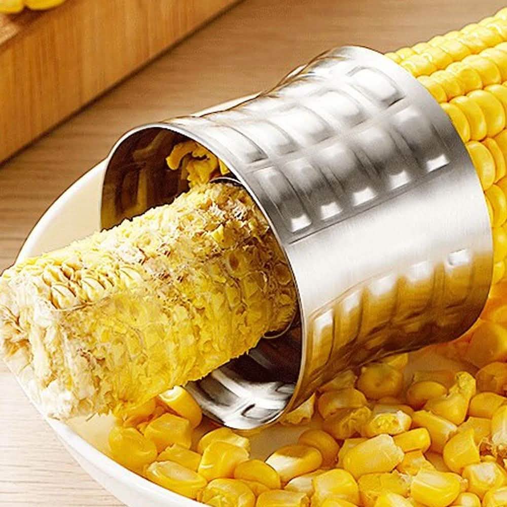 Quick Corn Cob Stainless Steel Cutter And Peeling Ring DailySale