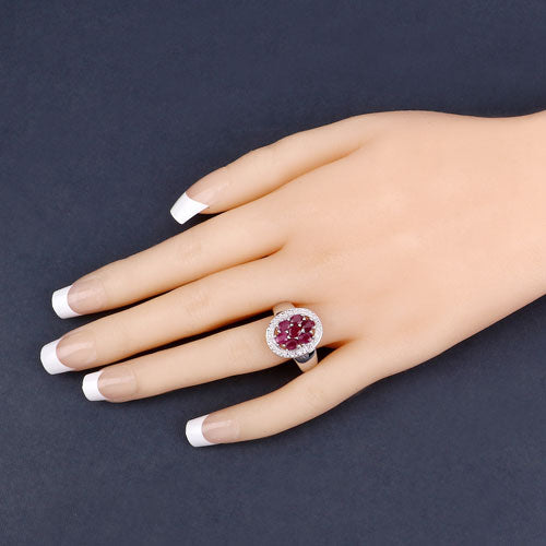 1.54 Carat Genuine Ruby .925 Sterling Silver Ring Bids.com