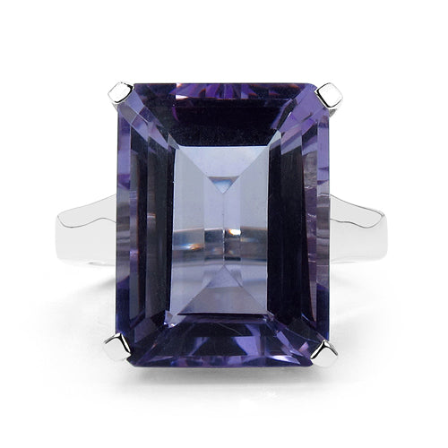 11.47 Carat Genuine Amethyst .925 Sterling Silver Ring Bids.com