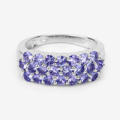 1.54 Carat Genuine Tanzanite .925 Sterling Silver Ring Bids.com