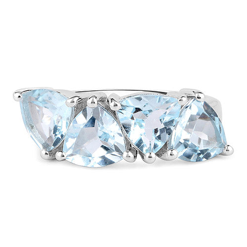 5.00 Carat Genuine Blue Topaz .925 Sterling Silver Ring Bids.com