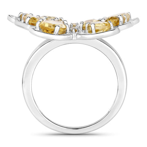 4.43 Carat Genuine Citrine .925 Sterling Silver Ring Bids.com