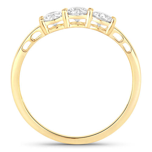 0.51 Carat Genuine Lab Grown Diamond 14K Yellow Gold Ring Bids.com