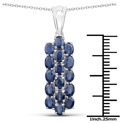 10.40 Carat Genuine Blue Sapphire .925 Sterling Silver 3 Piece Jewelry Set (Ring, Earrings, and Pendant w/ Chain) Bids.com