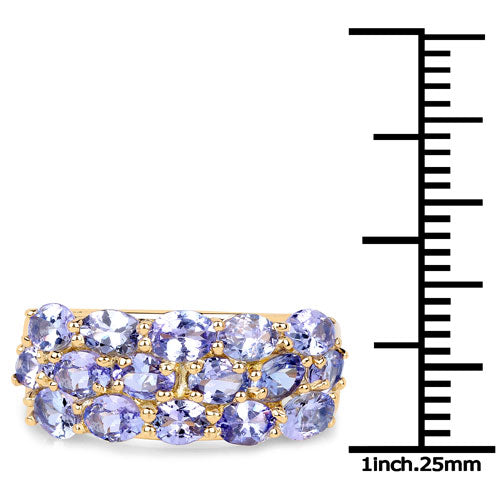 2.72 Carat Genuine Tanzanite .925 Sterling Silver Ring Bids.com