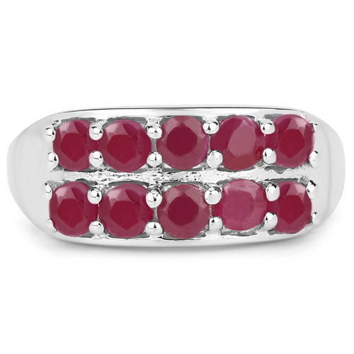 1.30 Carat Genuine Ruby .925 Sterling Silver Ring Bids.com