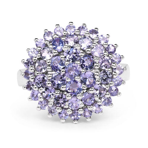 2.52 Carat Genuine Tanzanite .925 Sterling Silver Ring Bids.com