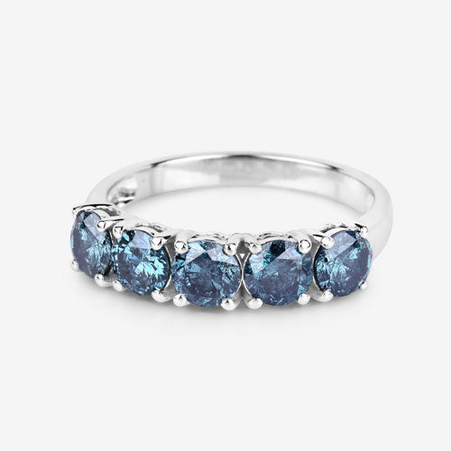 1.22 Carat Genuine Blue Diamond 14K White Gold Ring Bids.com