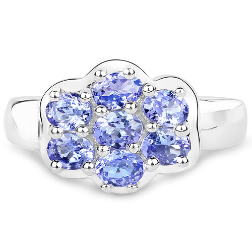 1.19 Carat Genuine Tanzanite .925 Sterling Silver Ring Bids.com