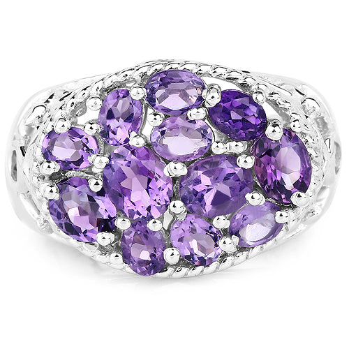 2.64 Carat Genuine Amethyst .925 Sterling Silver Ring Bids.com