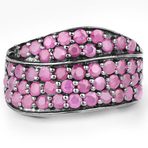 2.33 Carat Genuine Ruby .925 Sterling Silver Ring Bids.com