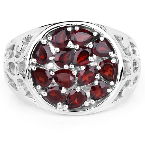 2.34 Carat Genuine Garnet .925 Sterling Silver Ring Bids.com