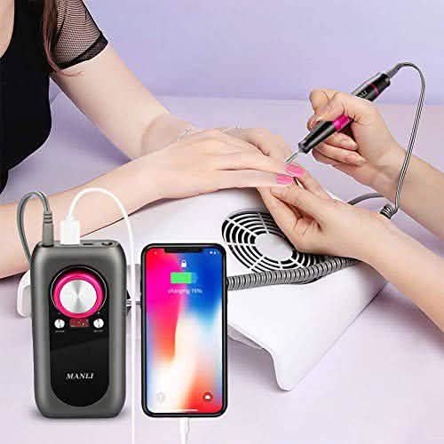 Rechargeable Nail Drill Kit with 2000mAh Phone Power Bank DailySale