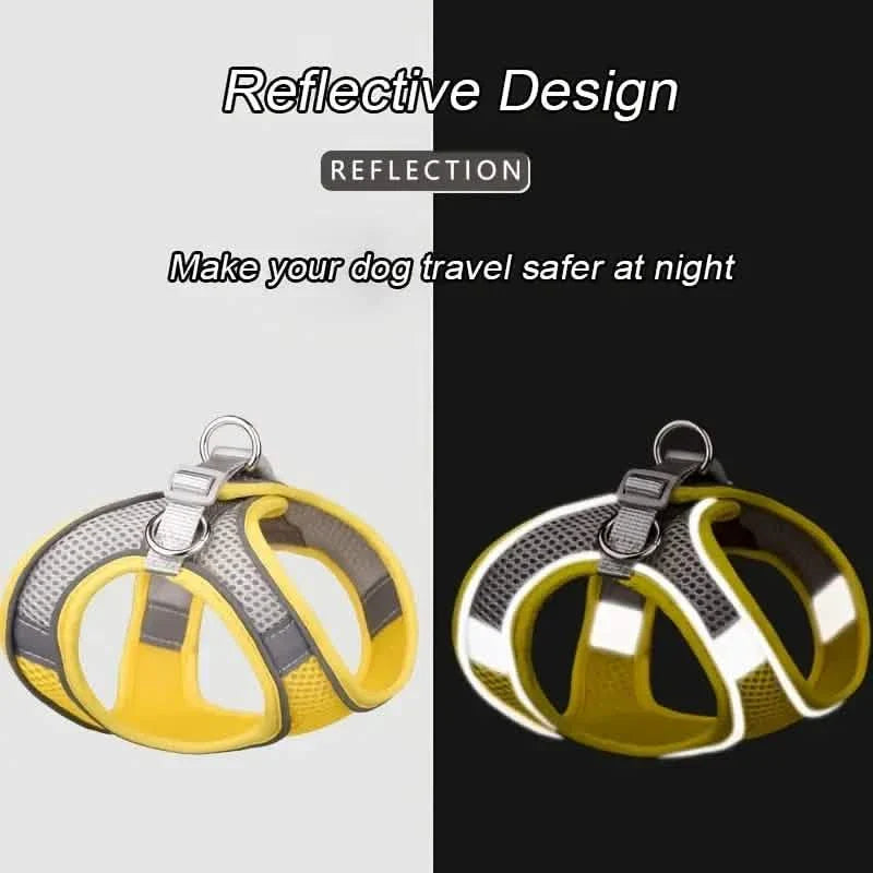 Reflective Dogs Harness with Leash Adjustable Harness Vest Breathable Collars DailySale