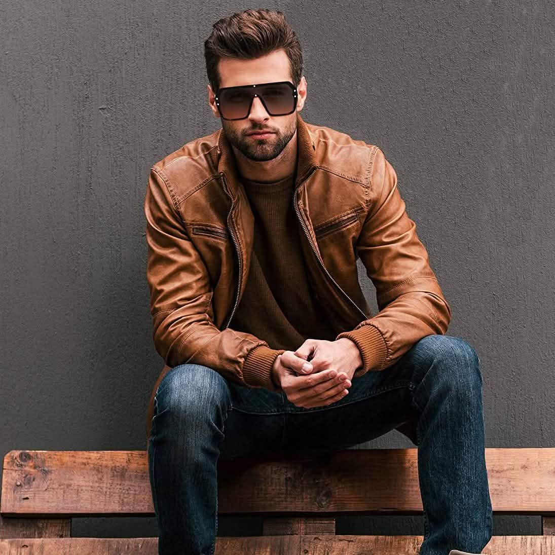 Retro Oversized Shield Square Sunglasses DailySale