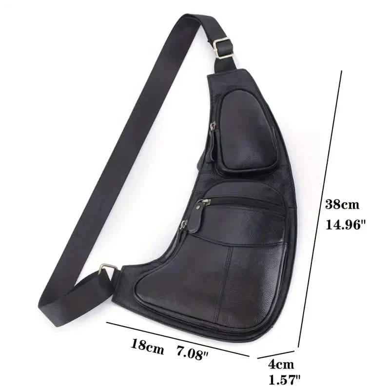 Rugged Vintage Leather Sling Bag DailySale