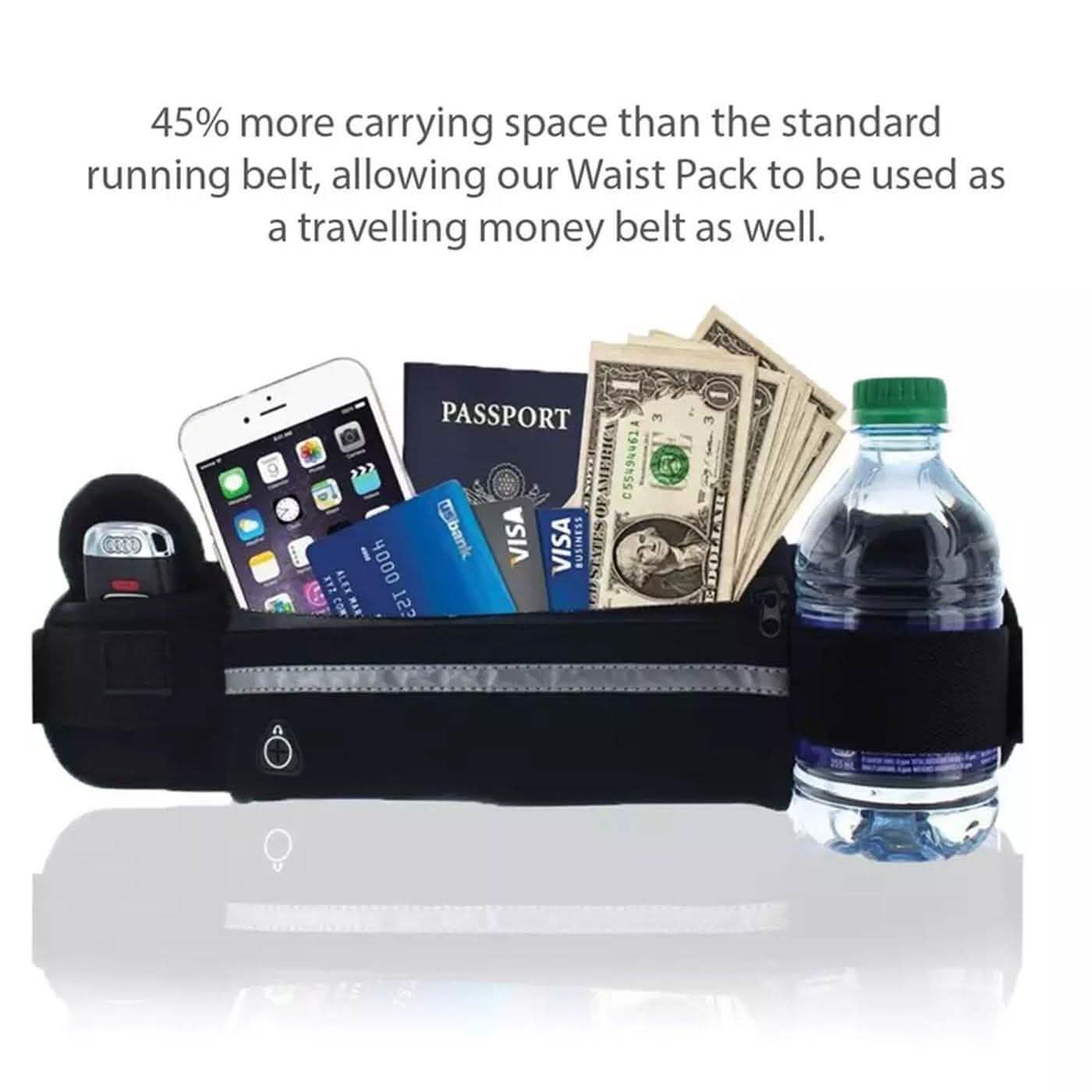 Running Bum Bag Fanny Pack Travel Waist Money Belt Zip Hiking Pouch Wallet DailySale
