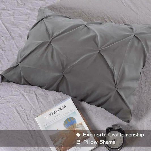 Laura's Lace 3 Piece Pintuck Pinch Pleated Duvet Cover DailySale