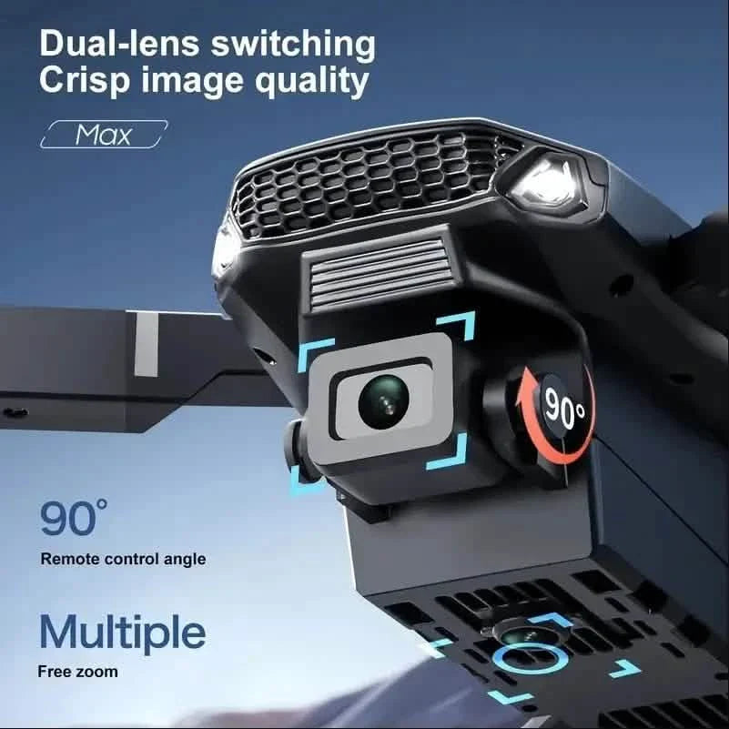Drone MAX 2025 – Dual Camera, 1080p HD, 40min Battery, Obstacle Avoidance, Remote Control, USB Charging DailySale