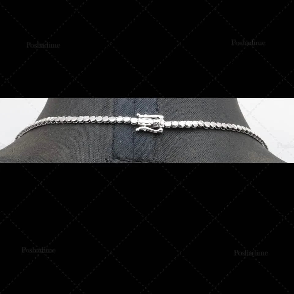 4.3CT Certified Round Lab Grown Diamond 18" Tennis Necklace Solid 14K White Gold DailySale