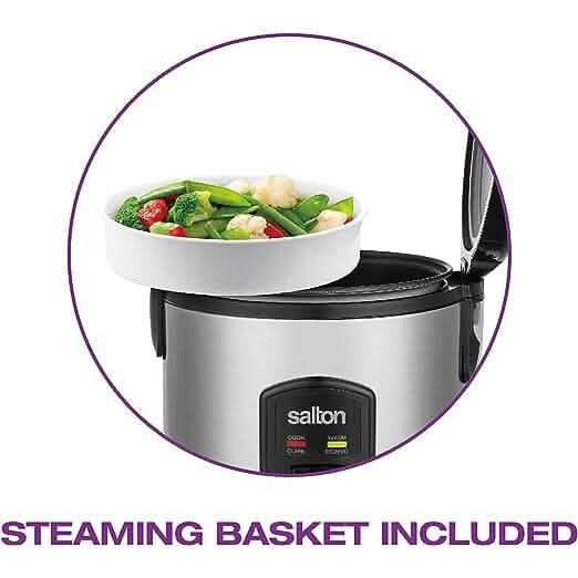 Salton Automatic Rice Cooker & Steamer - 8 Cup DailySale