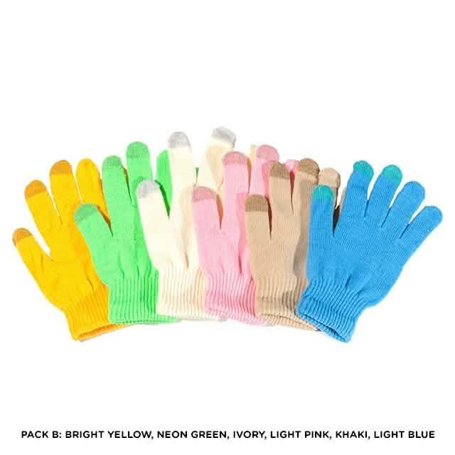 Set of 6: Unisex Touchscreen Ultra-Soft & Comfy Gloves in Assorted Colors DailySale